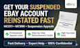 do ebay account reinstatement, ebay suspended account and fix ebay restriction