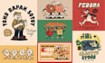 create bold retro character illustration for clothing brand