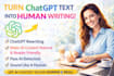 humanize ai content and rewrite chatgpt text naturally