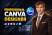create professional canva design, canva templates and canva social media
