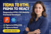 convert figma to html figma to react responsive html css website frontend dev