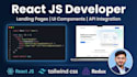 react js web app, landing page, figma to react components