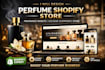 design perfume shopify store, fragrance website, cologne ecommerce store