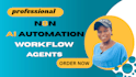 setup n8n automations,n8n ai agents, n8n api integration and  n8n workflows