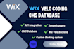 build wix velo api integration automation wix cms database and dynamic pages