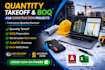 do quantity takeoff and boq for construction projects