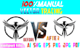manually vector trace and convert logo to vector