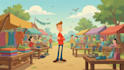 create 2d vector rig aniamtion for kids