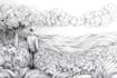 create monoline drawing illustration