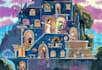 create cartoon background illustration