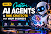build a custom ai agent or rag chatbot using openai, langchain, and python