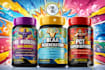 vitamin supplement label, supplement bottle and box packaging design