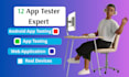 app testing website testing android app ios app game, QA review