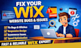fix wix website bugs issues ecommerce bugs and optimize ecommerce website