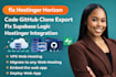 fix hostinger horizon code github clone export fix supabase logic dns SSL setup