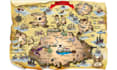 draw high quality fantasy pirate map and treasure map