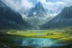 do fantasy landscape illustrations