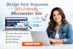 design fast responsive SEO friendly microweber site