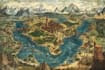 make fantasy map illustration for, novels and games