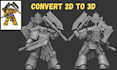 convert 2d to 3d printable model printable stylized character image to 3d model