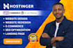 design a professional hostinger website or hostinger website builder site
