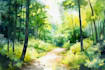 paint landscapes in watercolor