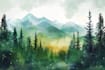 paint landscapes in watercolor