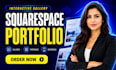 squarespace website interactive image galleries, portfolio display page design