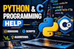 do programming tasks in python, c