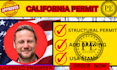 california permit,structural permit,adu drawing,permit drawing,usa stamp