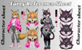 design an anthro character or furry character reference sheet