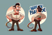 creat retro cartoon logo and illustration character