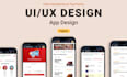 do ui ux mobile app design, figma app design, and prototype