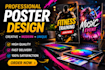 professional poster design for business and events