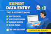 convert PDF to excel or spreadsheet data entry