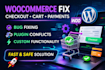 customize woocommerce functionality and fix bugs