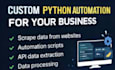 build python web scraping and automation scripts