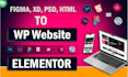 build design redsign a modern wordpress business website using elementor