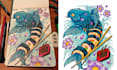 digitally recreate and enhance your hand drawn sketch
