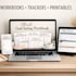 design canva editable digital planners, self care and wellness planners