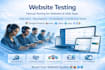 do website QA usability testing, website review testing, website pentration test
