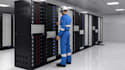 design 3d data center, data warehouse, server room, IT facility with cgi visual