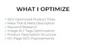 do SEO optimization for shopify or woocommerce product pages