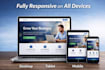 design a modern and responsive landing page using HTML, CSS, and javascript