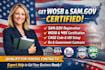 do sam gov registration uei cage code wosb 8a mbe dbe certification statement