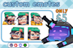 draw cute custom twitch emotes, anime emotes and sub badges