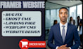 build ghost cms website webflow website fix framer landing page blog cms code