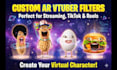 create custom 3d ar vtuber filter for snap camera lens studio ready for stream