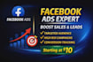 be your facebook ads expert and ads manager