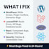 fix wordpress bugs, laravel PHP errors and optimize your website